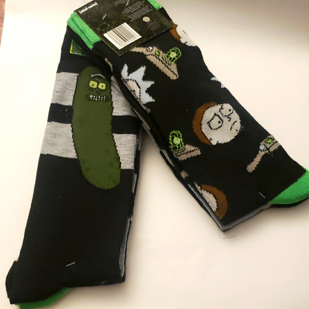Adult Swim Rick & Morty Socks 1 pack of 2 pairs